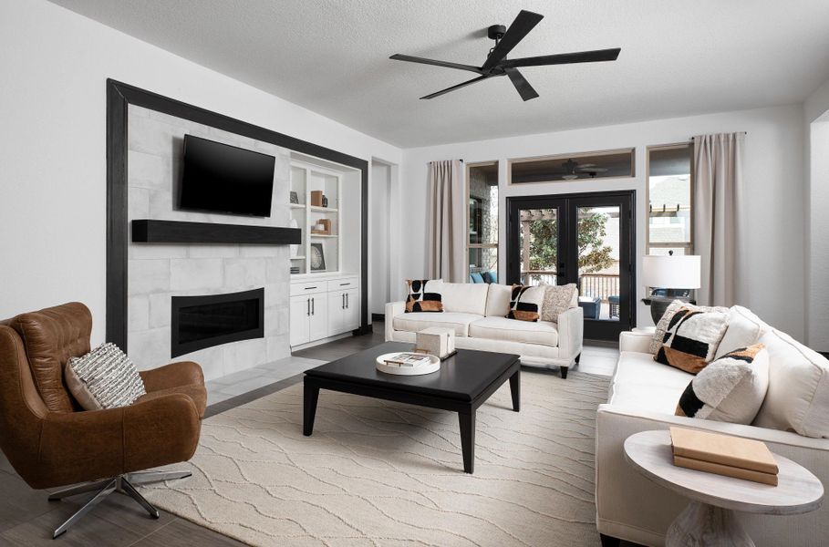 Representative furnished interior of a home built from the Alexander II by Ashton Woods in Megan's Landing, Castroville (Image 3).