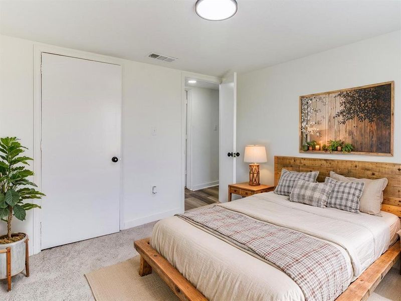 Virtually Staged View of carpeted bedroom Virtually Staged View of carpeted bedroom