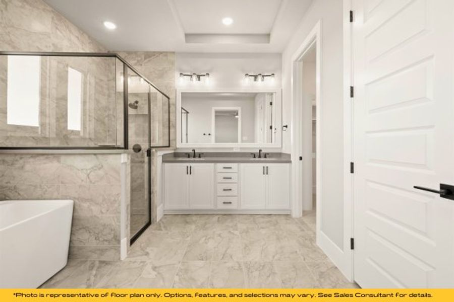 Representative furnished interior of a home built from the Tahoe by Stonefield Homes in Heath Golf and Yacht Club, Rockwall (Image 40).