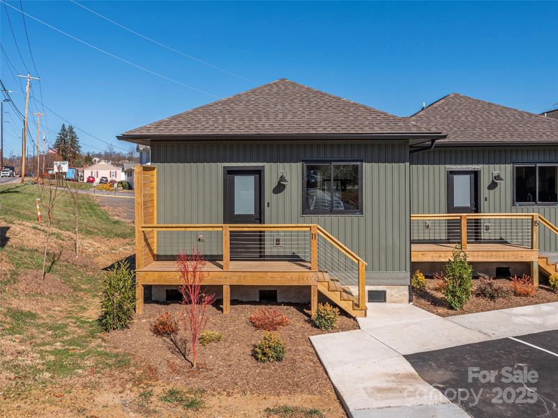 Exterior details and patio area of a home in , Waynesville (Image 13).
