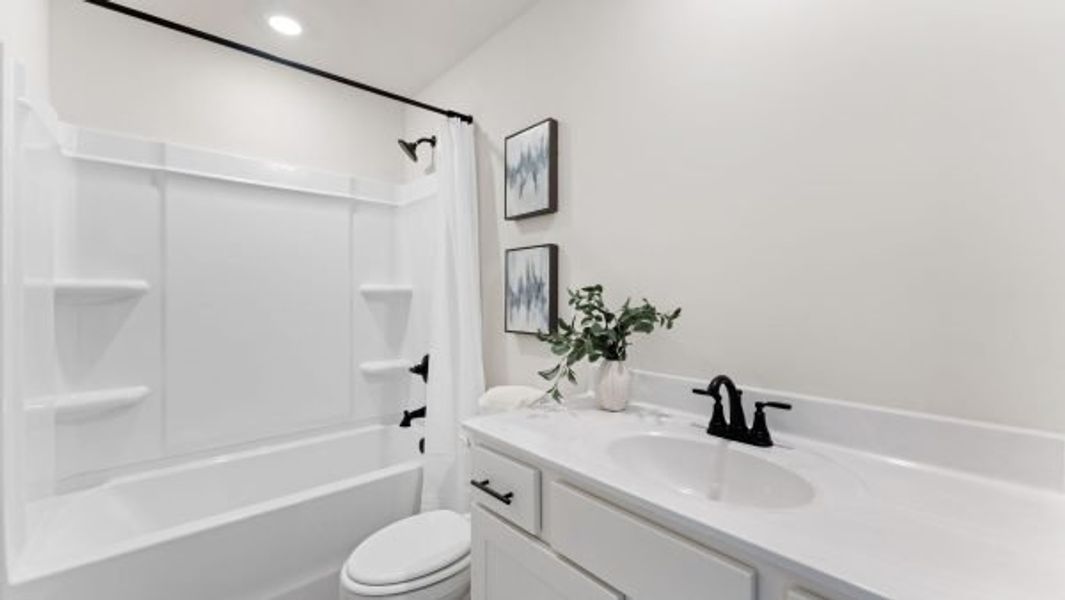 Representative furnished interior of a home built from the Kinsley by Piedmont Residential in Magnolia Trace, Flowery Branch (Image 16).