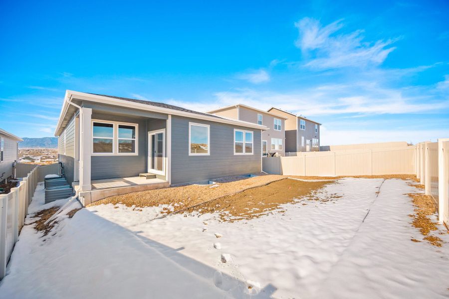 Exterior details and patio area of a home in Aspen Ranch, Fountain (Image 21).