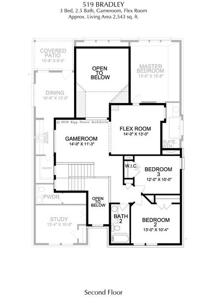 2D floor plan layout for the Bradley by Landon Homes in East Village - Classic Series, Frisco, TX (Image 35). 2D floor plan layout for the Bradley by Landon Homes in East Village - Classic Series, Frisco, TX (Image 35).