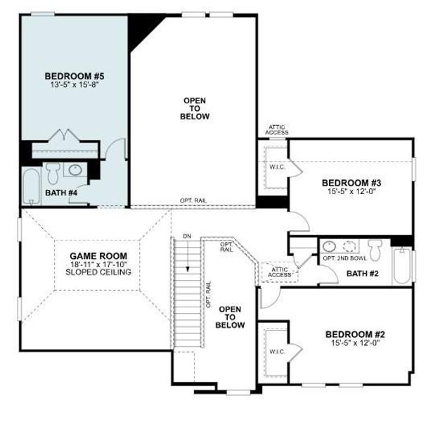 2D floor plan layout of this home in Marvida, Cypress, TX (Image 4).