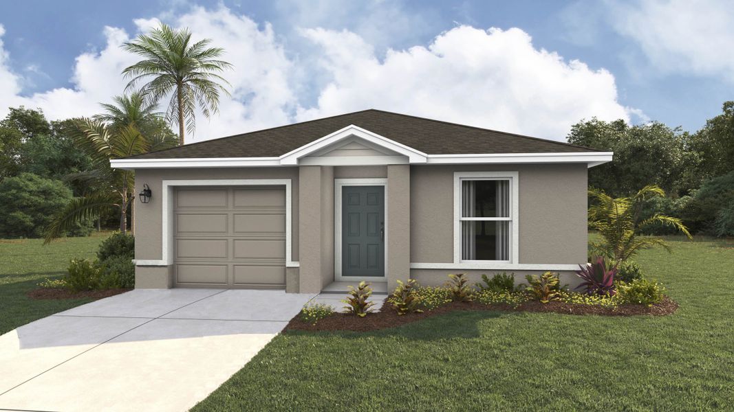 Representative exterior photo of a completed home built from the ALFORD by D.R. Horton in Rye Crossing, Parrish, FL (Image 2).