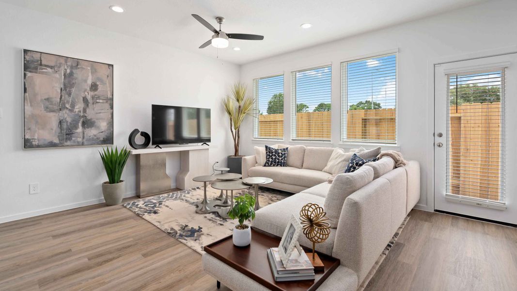 Furnished interior view inside a new home in Murphy Village, Missouri City (Image 4). Furnished interior view inside a new home in Murphy Village, Missouri City (Image 4).