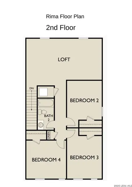 2D floor plan layout of this home in Sutton Farms, San Antonio, TX (Image 3).