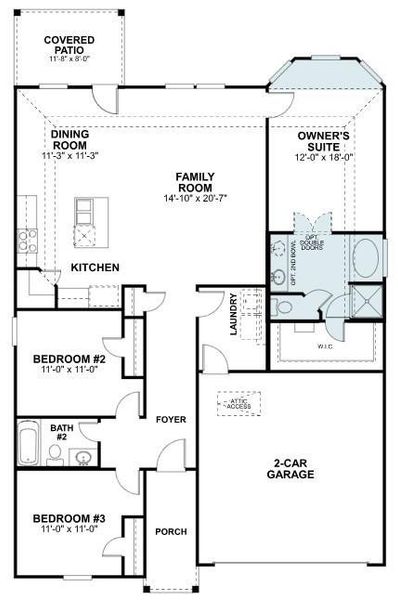 2D floor plan layout of this home in Moran Ranch, Willis, TX (Image 4).