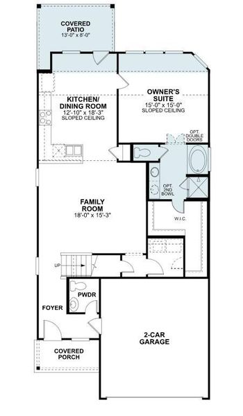 2D floor plan layout of this home in Sorella, Tomball, TX (Image 4).