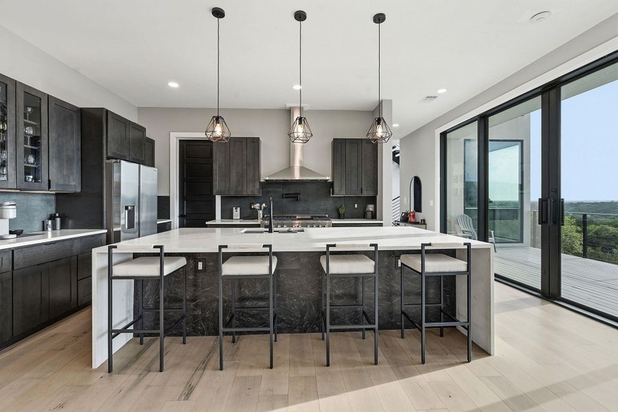 Furnished interior view inside a new home in , Volente (Image 13).