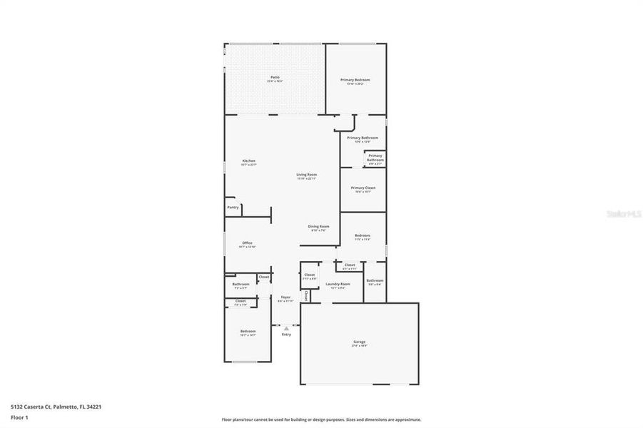 2D floor plan layout of this home in , Palmetto, FL (Image 2).