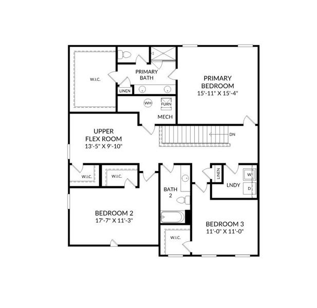 2D floor plan layout of this home in Longview, Lexington, SC (Image 2). 2D floor plan layout of this home in Longview, Lexington, SC (Image 2).
