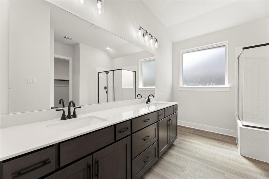 Furnished interior view inside a new home in Inspiration Collection 60 at Painted Tree, McKinney (Image 6). Furnished interior view inside a new home in Inspiration Collection 60 at Painted Tree, McKinney (Image 6).