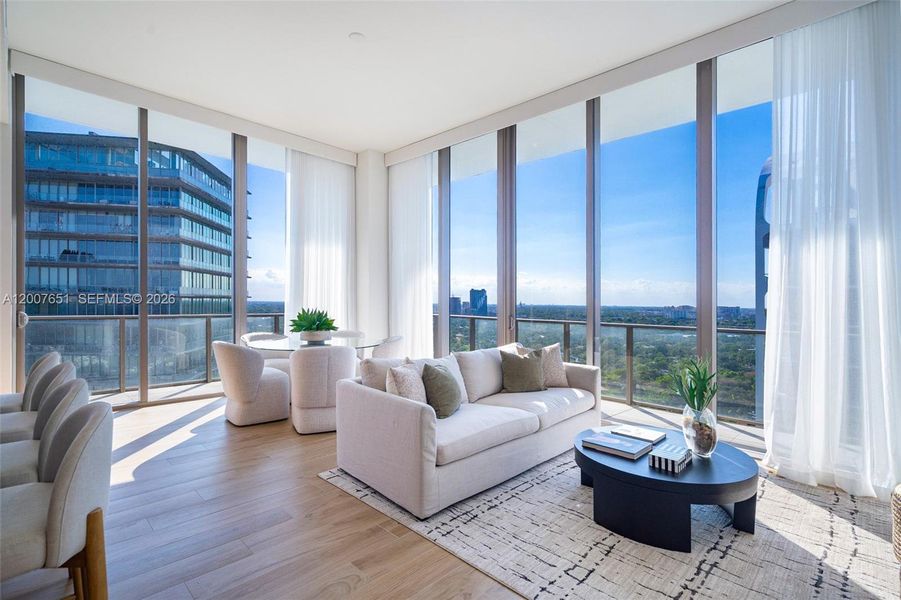Furnished interior view inside a new home in , Miami (Image 7).