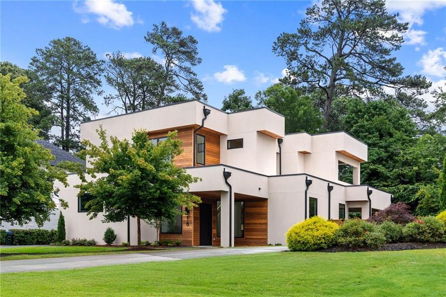 Front exterior of a new home in , Atlanta, GA, highlighting curb appeal (Image 2). Front exterior of a new home in , Atlanta, GA, highlighting curb appeal (Image 2).