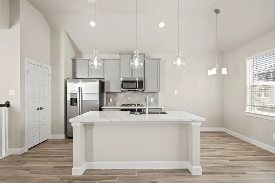 Gourmet island kitchen