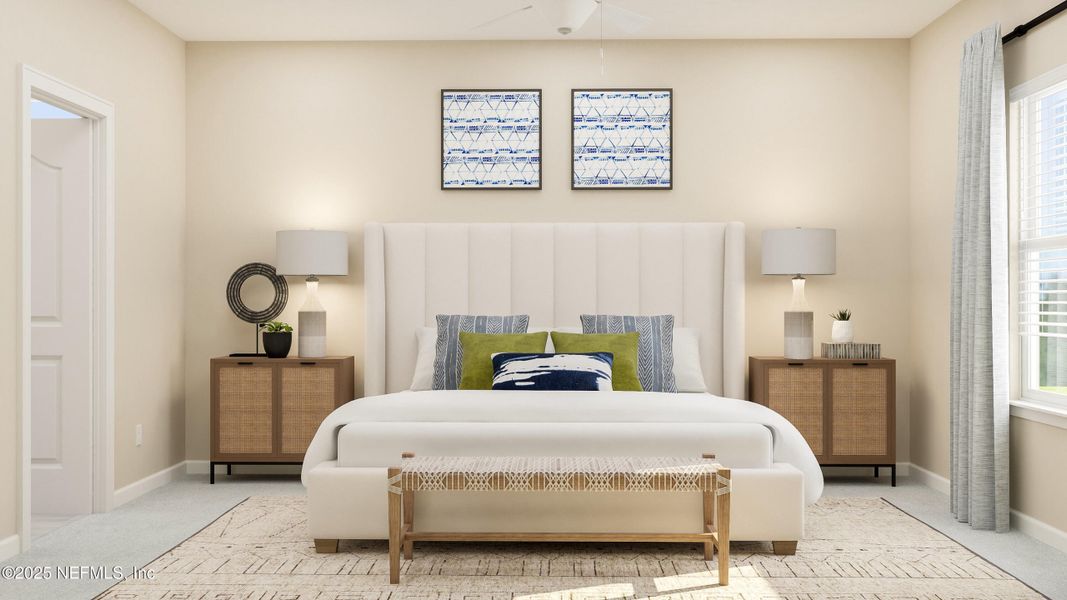 Furnished interior view inside a new home in Silver Falls Townhomes at Silverleaf, St. Johns (Image 8). Furnished interior view inside a new home in Silver Falls Townhomes at Silverleaf, St. Johns (Image 8).