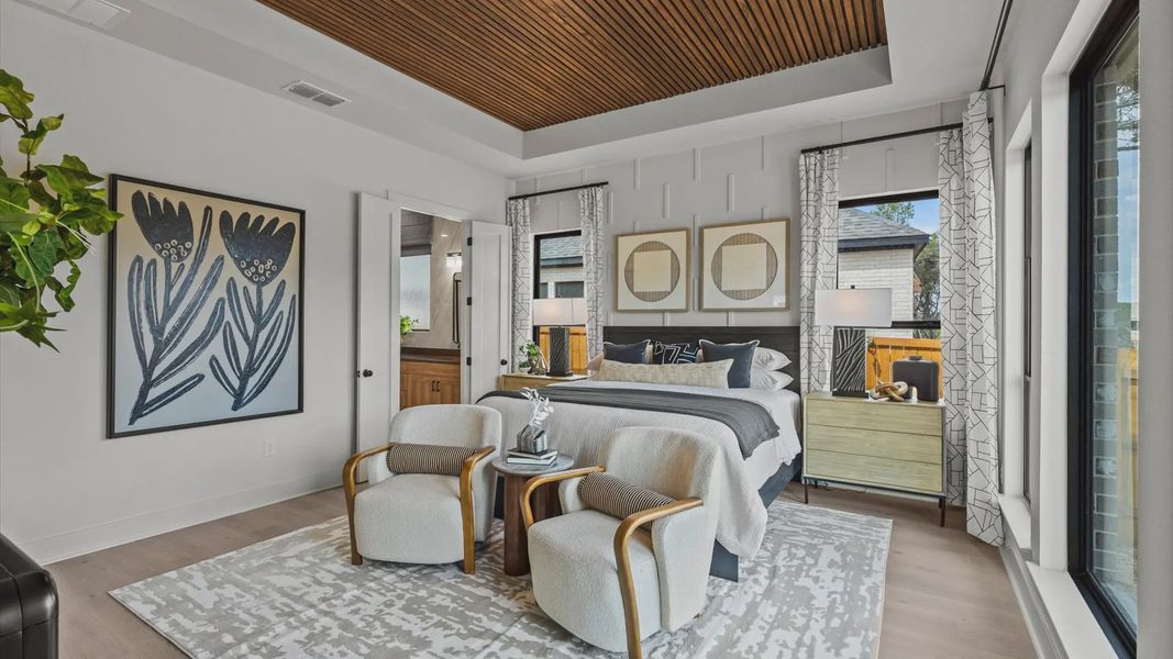 Representative furnished interior of a home built from the Drios by Chesmar Homes in 6 Creeks, Kyle (Image 19). Representative furnished interior of a home built from the Drios by Chesmar Homes in 6 Creeks, Kyle (Image 19).