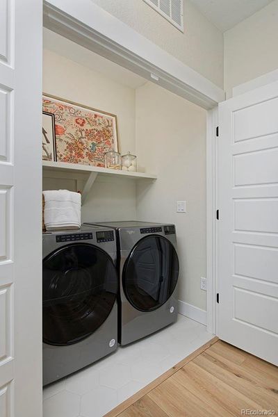 Close-up of interior finishes inside a home in Lyric at RidgeGate, Lone Tree (Image 11).