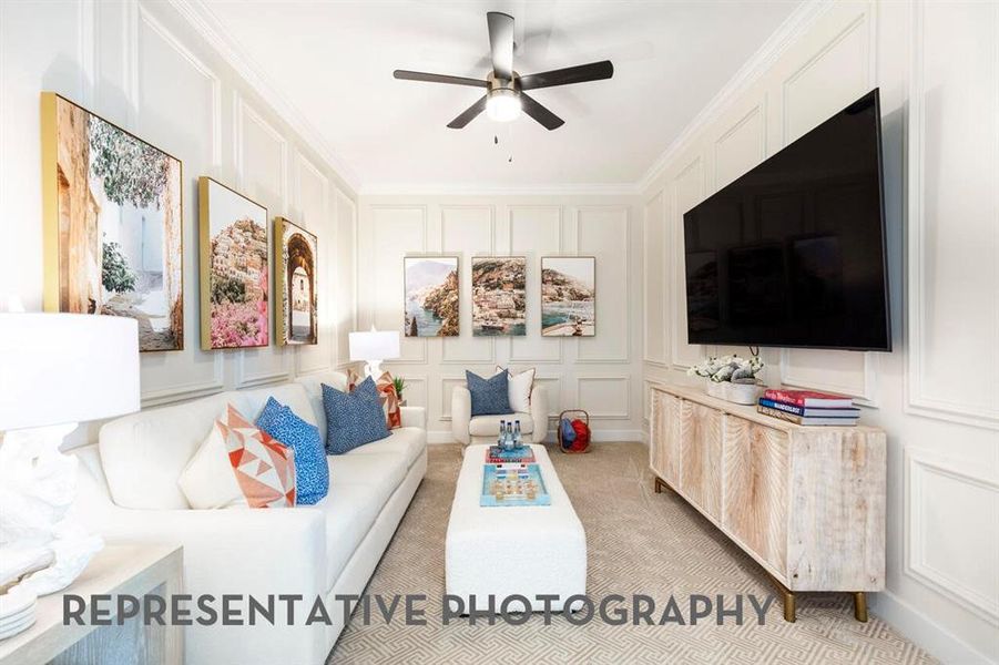 Furnished interior view inside a new home in StarView, Prosper (Image 10).