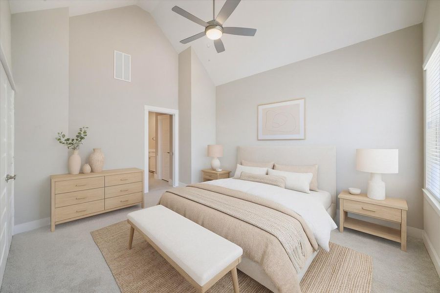 Furnished interior view inside a new home in Brittmoore Crossing, Houston (Image 7). Furnished interior view inside a new home in Brittmoore Crossing, Houston (Image 7).