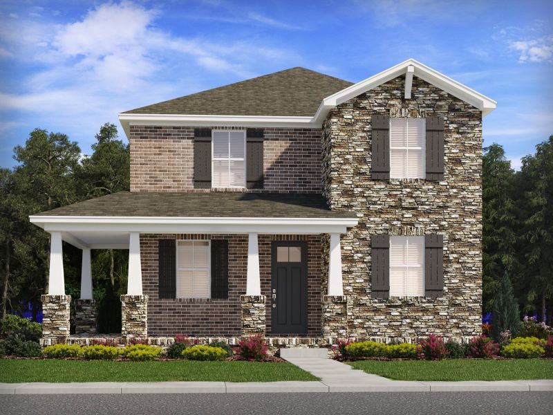 Front exterior of a home in the Benders Cove - Premier Series community, located in Mount Juliet, TN (Image 9).