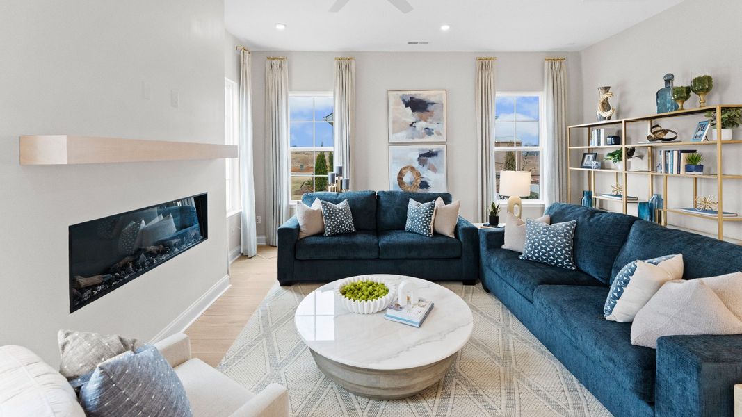 The Brockton Plan by DRB homes in Pineville, NC - Living Area