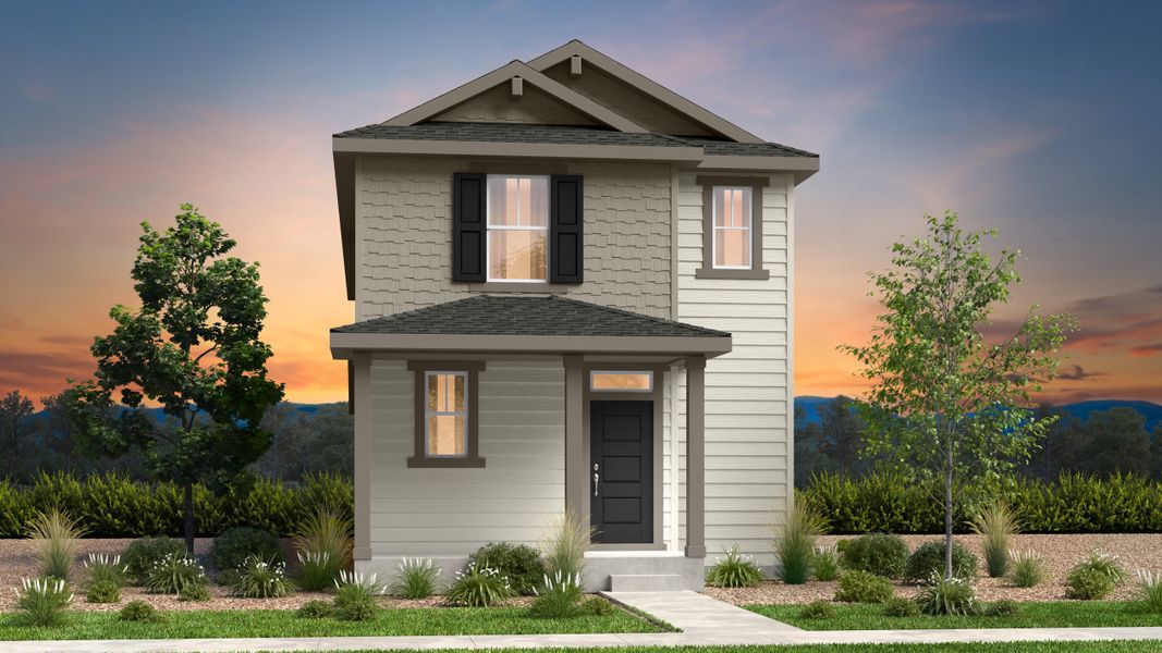 Representative exterior photo of a completed home built from the Stella by Taylor Morrison in Sky Ranch, Aurora, CO (Image 1).