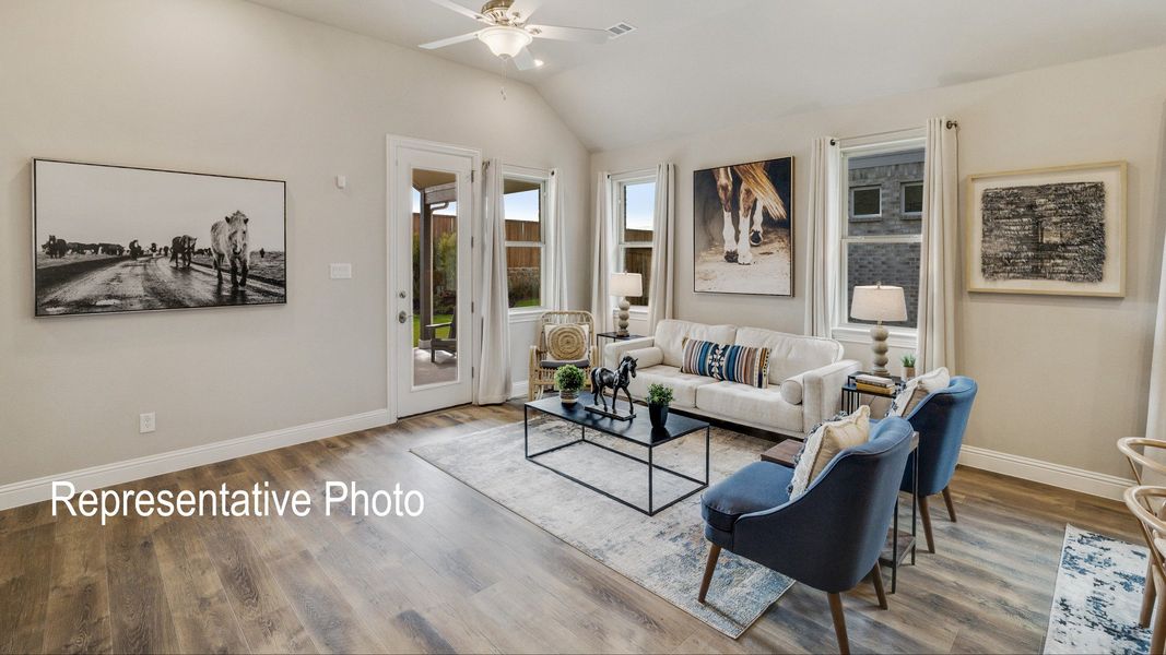 Furnished interior view inside a new home in Wildflower Ranch, Fort Worth (Image 9).