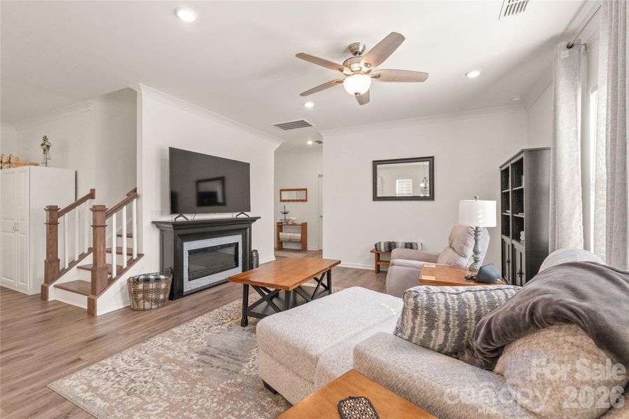 This versatile living area is a great spot to relax