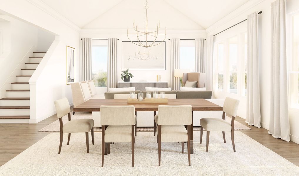 Dining area adjacent to kitchen