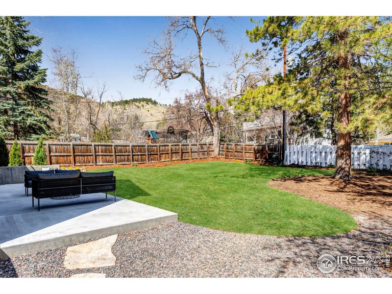 Backyard with mountain views