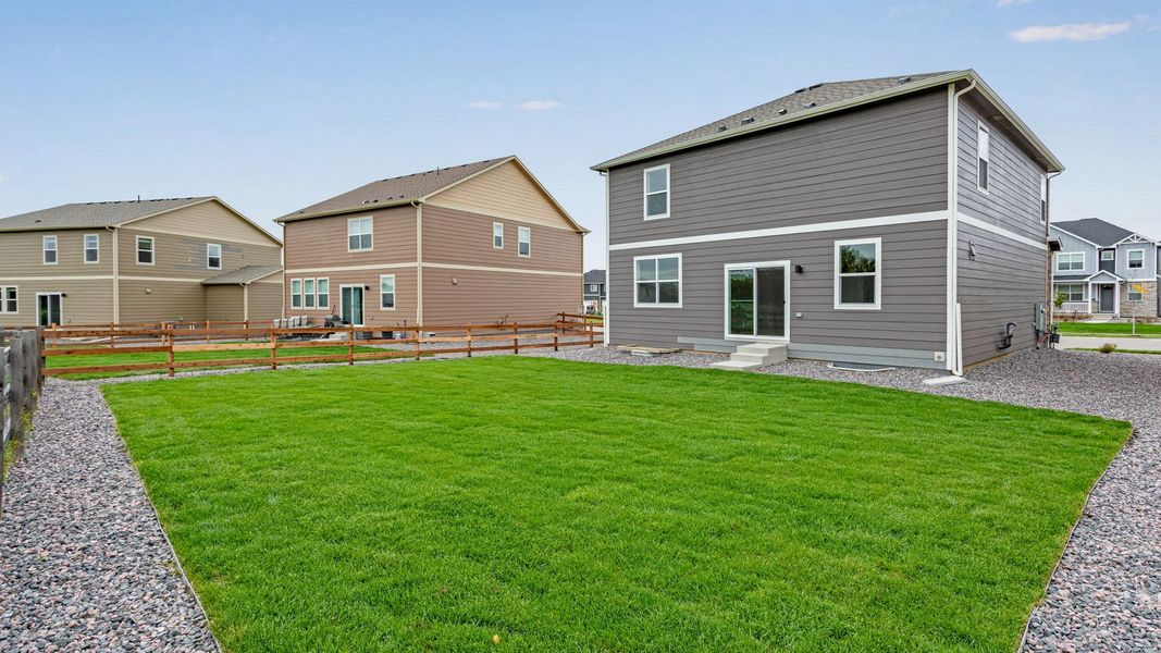 Exterior details and patio area of a home in Hansen Farm, Fort Collins (Image 3).
