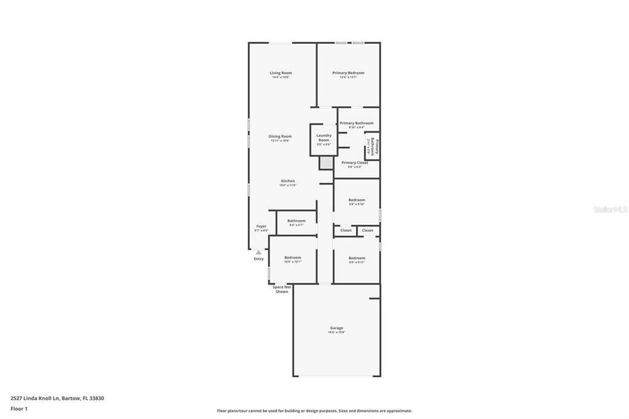 2D floor plan layout of this home in The Grove at Stuart Crossing - Premier Series, Bartow, FL (Image 5).