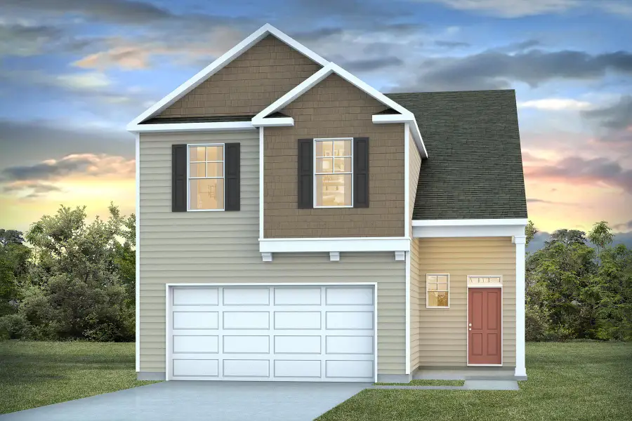 Representative exterior photo of a completed home built from the WREN by D.R. Horton in Kingston Bay, Conway, SC (Image 2).