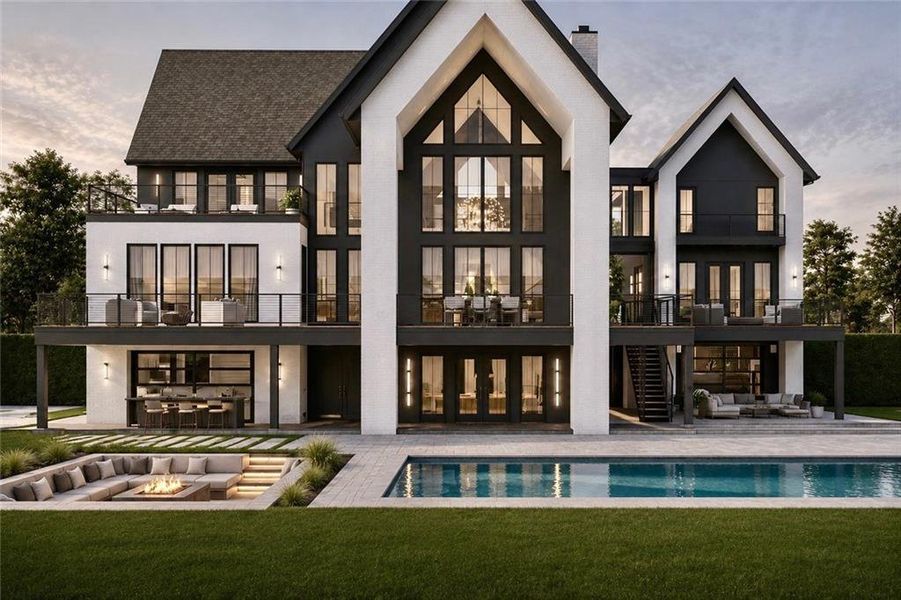 Front exterior of a new home in , Atlanta, GA, highlighting curb appeal (Image 18).