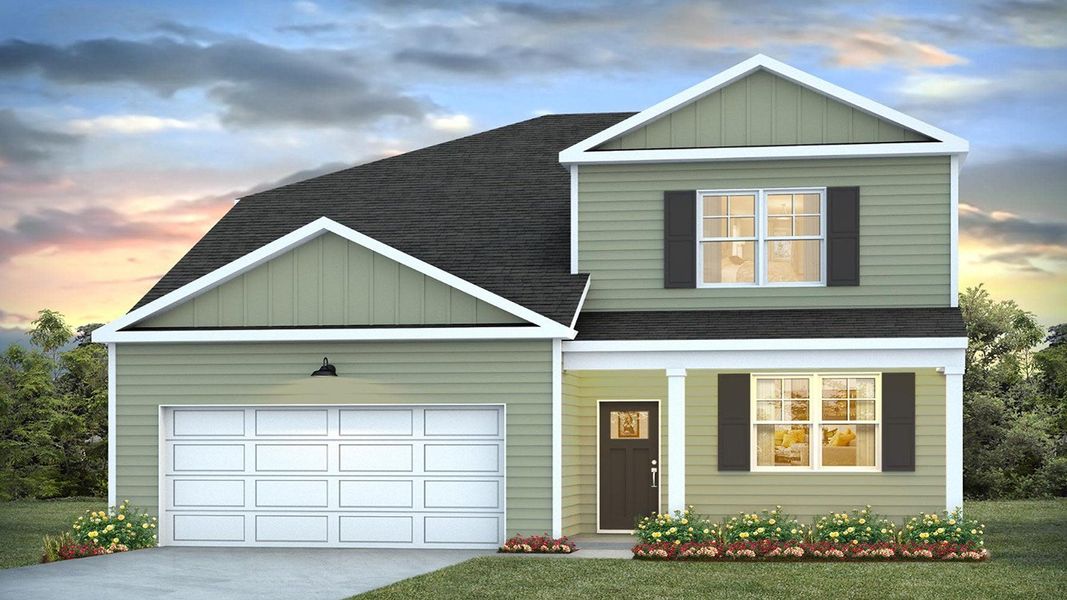 Representative exterior photo of a completed home built from the Salem by D.R. Horton in Fernhill Farms, Statesboro, GA (Image 1).