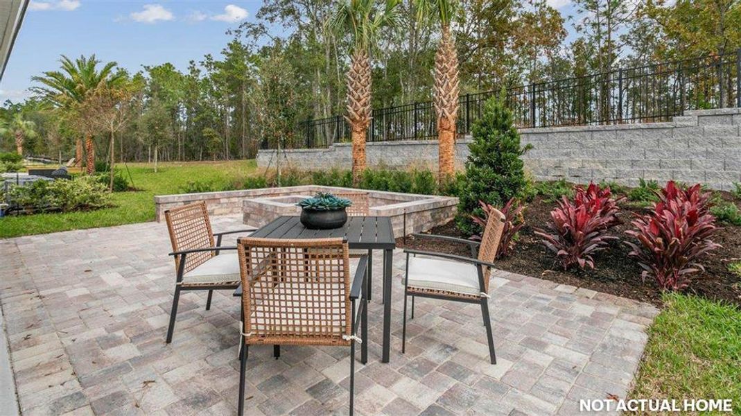 Exterior details and patio area of a home in Sawmill Branch, Palm Coast (Image 24).