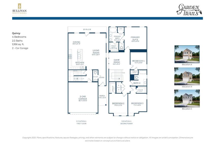 2D floor plan layout of this home in , Houston, TX (Image 2).