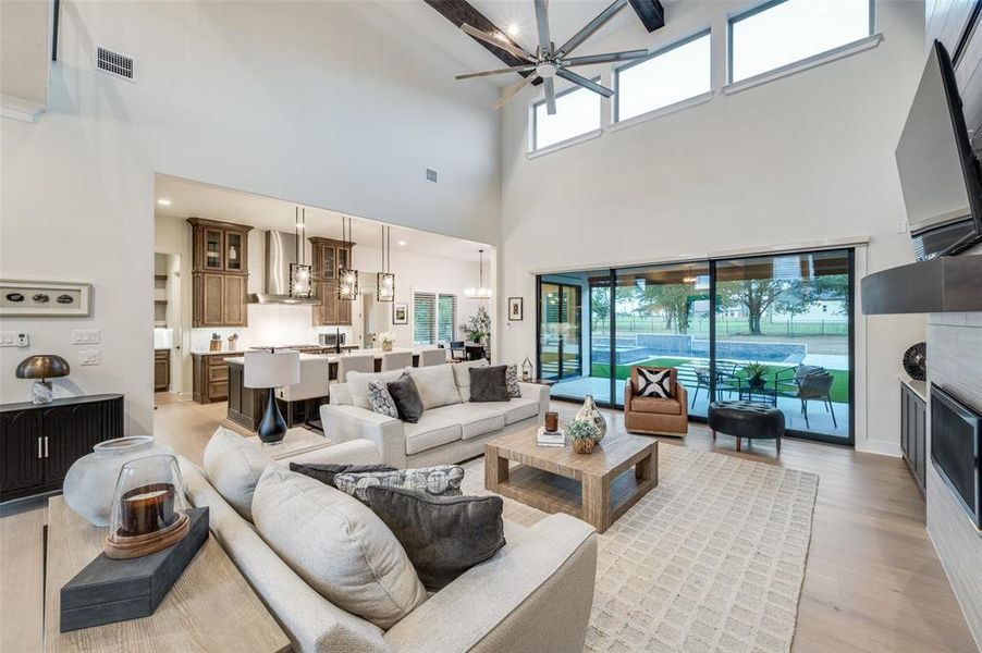 Furnished interior view inside a new home in , Oak Point (Image 29).
