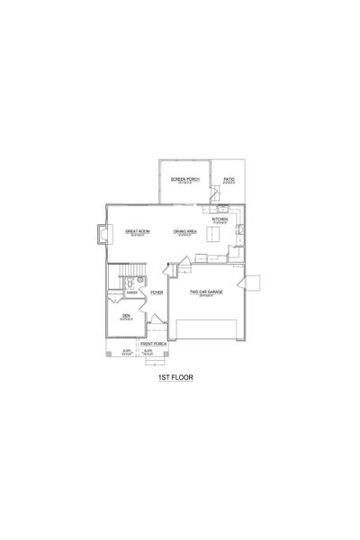 2D floor plan layout of this home in Laurel Oaks, Greenville, NC (Image 3).