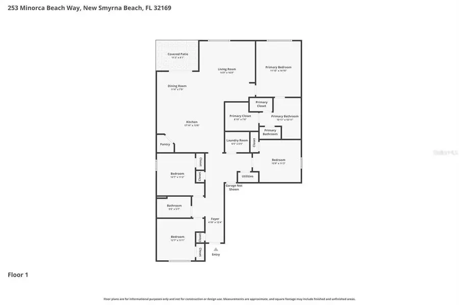 2D floor plan layout of this home in , New Smyrna Beach, FL (Image 5).
