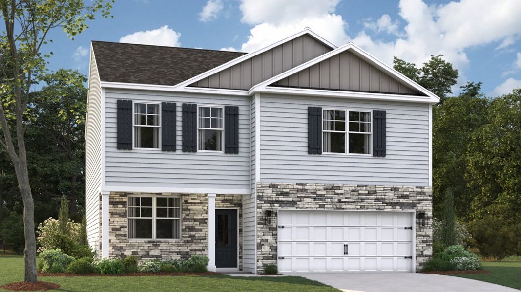 Front exterior of a new home in Millstone Village, Morristown, TN, highlighting curb appeal (Image 1). Front exterior of a new home in Millstone Village, Morristown, TN, highlighting curb appeal (Image 1).