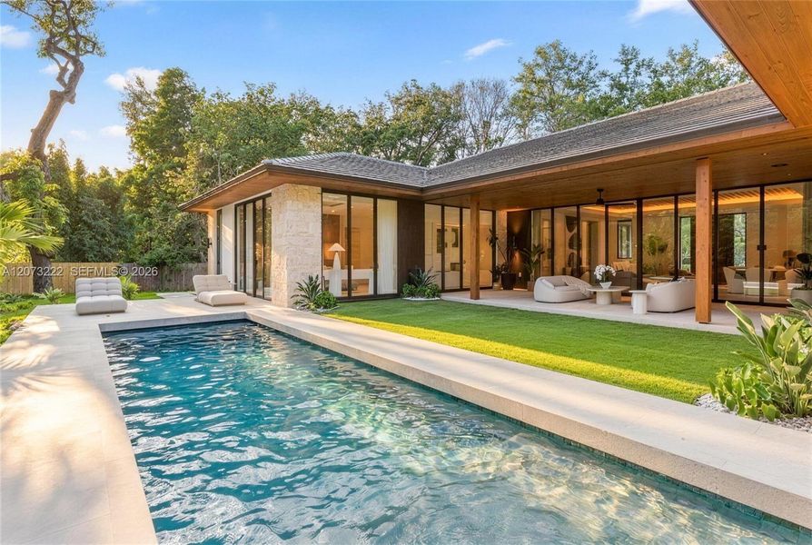 Exterior details and patio area of a home in , Miami (Image 37). Exterior details and patio area of a home in , Miami (Image 37).