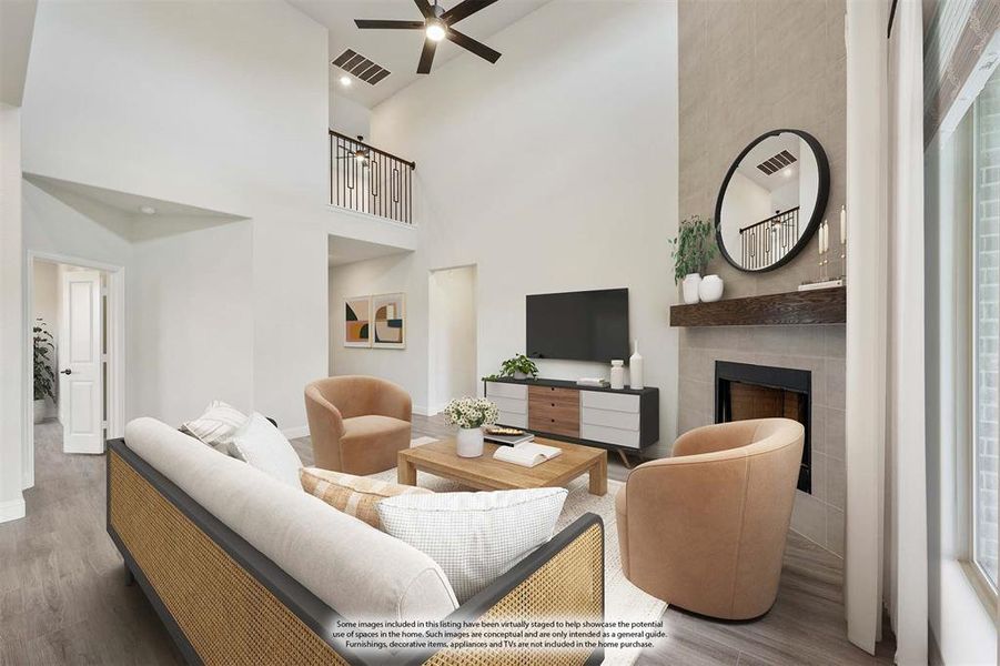 Furnished interior view inside a new home in Mockingbird Hills 60-65, Joshua (Image 18).