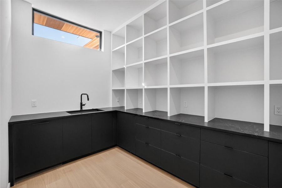 Butler pantry with sink and dishwasher