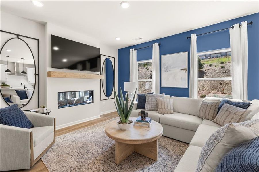 Furnished interior view inside a new home in The Bluffs, Canton (Image 5). Furnished interior view inside a new home in The Bluffs, Canton (Image 5).