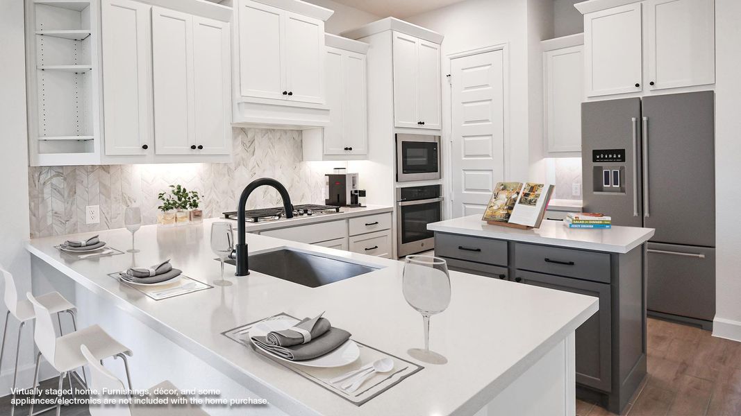 Furnished interior view inside a new home in 6 Creeks, Kyle (Image 15).