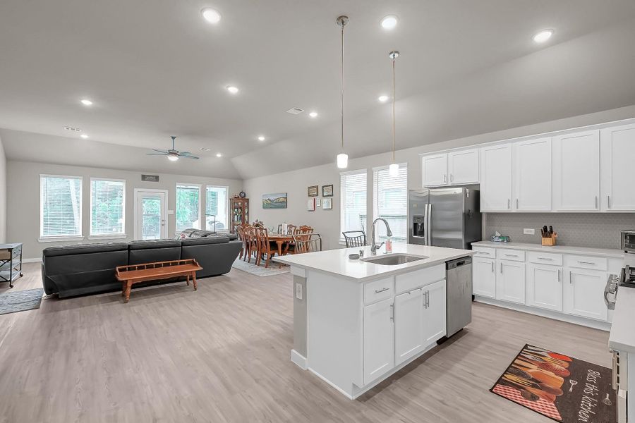 Furnished interior view inside a new home in Moran Ranch, Willis (Image 3). Furnished interior view inside a new home in Moran Ranch, Willis (Image 3).