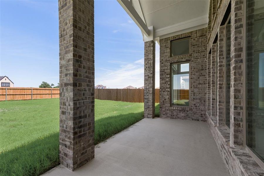 Exterior details and patio area of a home in Park Trails, Forney (Image 17). Exterior details and patio area of a home in Park Trails, Forney (Image 17).
